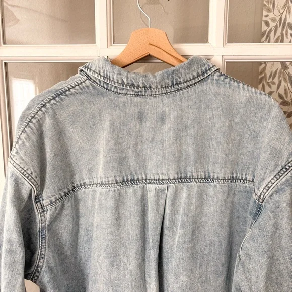 ☀️UNIVERSAL THREAD Washed Denim Shacket Sz XL NWOT - Picture 7 of 10
